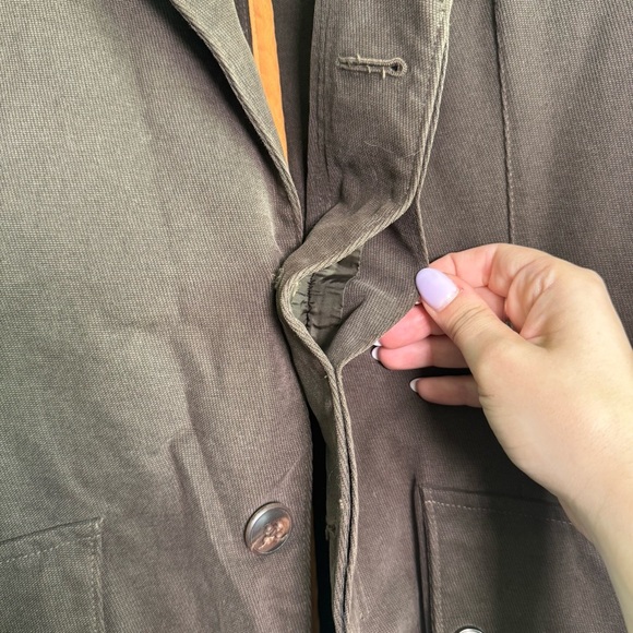 Waterville brown button down canvas jacket made in Italy size 52 - Picture 5 of 9